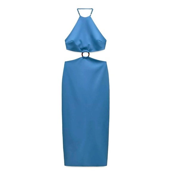 New ZARA Cut Out Halter Dress - Picture 5 of 6
